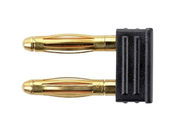 Schützinger SHORT 6730 / 5.08-2 IG Au / SW Kortslutningsstik Sort 1 stk.