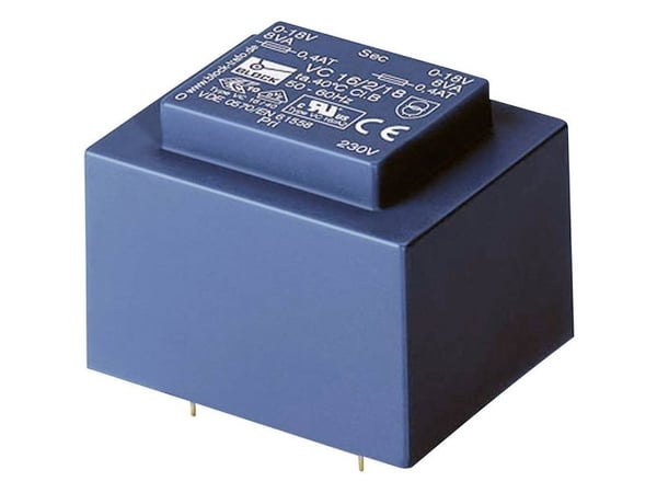 Block VC 5,0/2/12 printtransformator 1 x 230 V, 2 x 12 V/AC, 5 VA, 208 mA