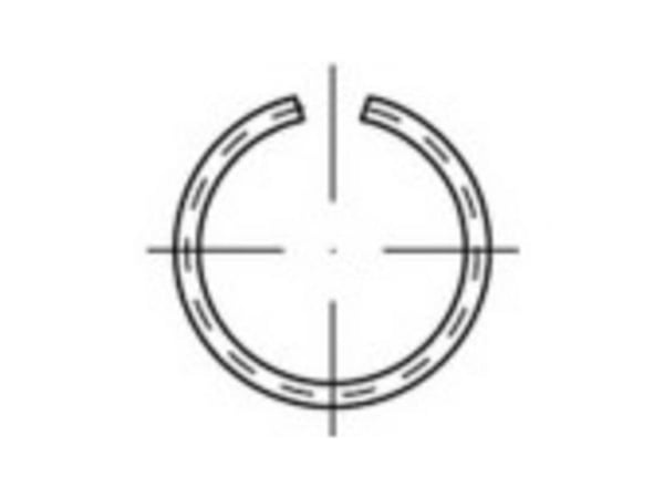 TOOLCRAFT 146402 låseringer DIN 7993, innvendig diameter 45 mm, fjærstål, 50 stk
