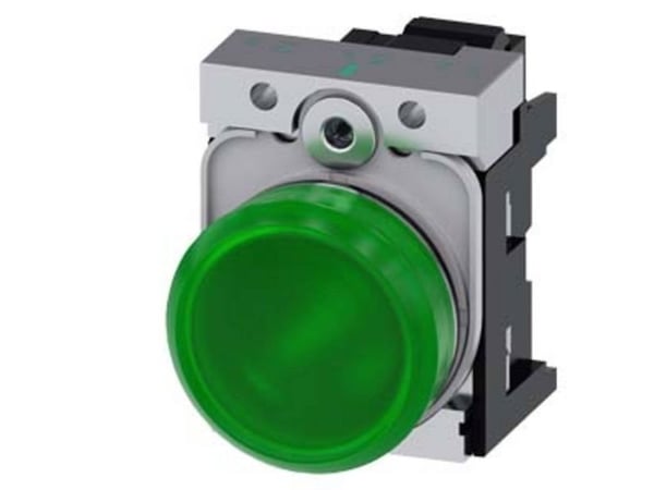 Siemens 3SU1153-6AA40-3AA0 merkkivalo, 1 kpl, vihreä, IP67, IP69K, 57 g, 100 mm, 50 mm, 30 mm