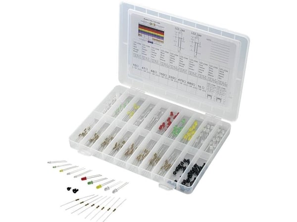 TRU COMPONENTS STD-LEDS LED-valikoima Punainen, Vihreä, Keltainen, Sininen , Valkoinen Pyöreä 3 mm, 5 mm