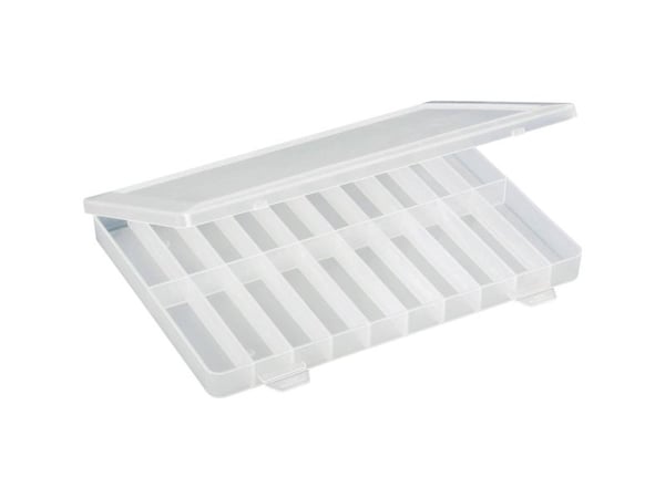 TRU COMPONENTS sortimentskasse (L x B x H) 250 x 180 x 24 mm, antall rom: 20, fast inndeling, innhold 1 stk