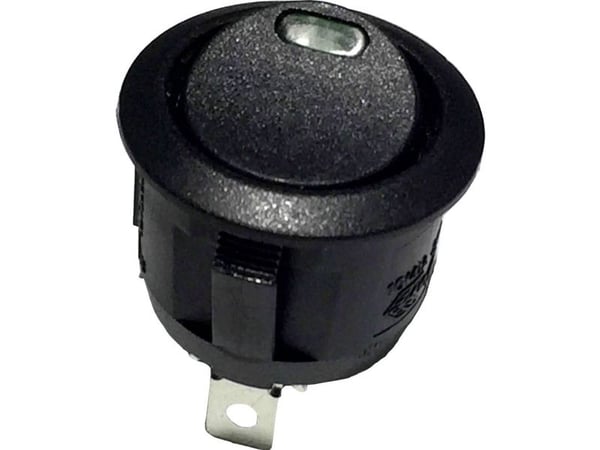 TRU COMPONENTS keinukytkin R13-112L B/B VIHREÄ 3V 250 V/AC 6 A 1 x Pois päältä/päälle naksahtaen 1 kpl