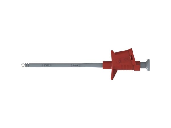 Schützinger SKPS 6780 Ni / RT Sikkerheds-klemprøvespids Tilslutning 4 mm Rød