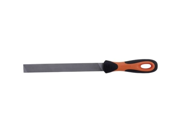 Bahco ERGO 4-140-08-1-2, Fil, Flate mapper, Mellom grov og 2. kutt, Plast, Sort, Oransje, Ergonomisk, Grep som ikke glir