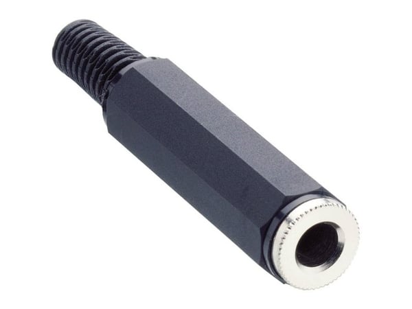 Lumberg KLK 3 Jack 6,35 mm liitin, suora napaluku: 3 Stereo Musta 1 kpl