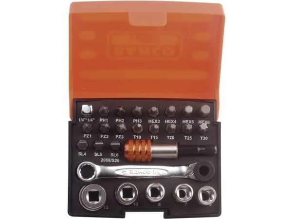 Bahco Yläavainsarja Metrinen 1/4 (6,3 mm) 26 kpl 2058/S26
