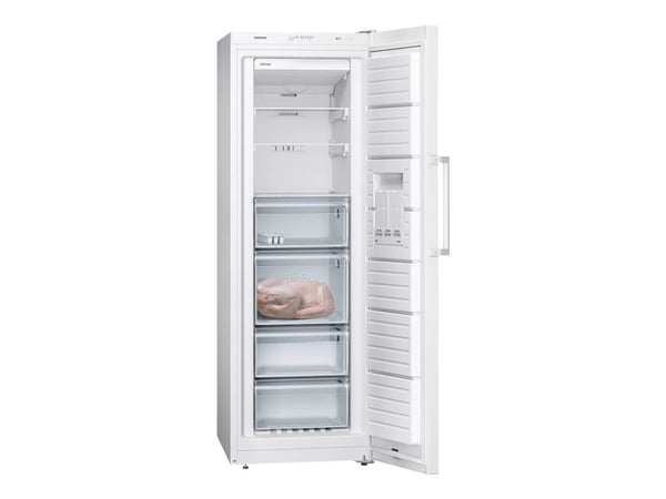 Siemens iQ300 GS33NVWEP - Fryser - stående - bredde: 60 cm - dybde: 65 cm - høyde: 176 cm - 225 liter - Klasse E - hvit