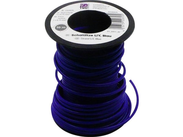 TRU COMPONENTS 1564476 Lanka LiY 1 x 0,75 mm² Sininen 10 m 10 m
