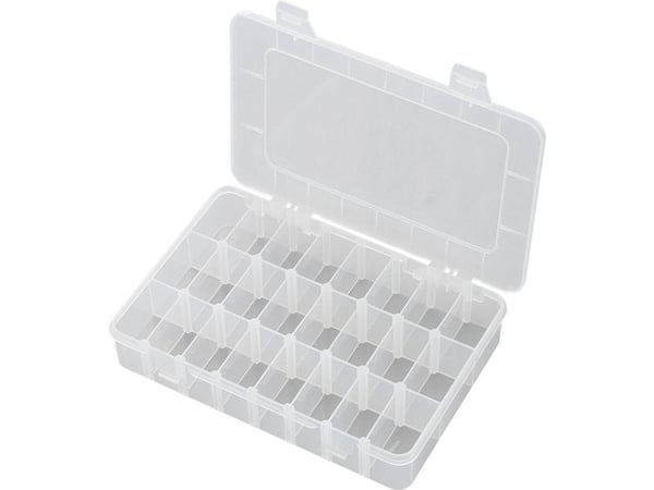 TRU COMPONENTS EKB-206 sortimentskasse (L x B x H) 200 x 130 x 35 mm, antall rom: 24, variabel inndeling