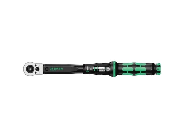 Wera Click-Torque C 2 Push R/L justerbar momentnøkkel for tilstramming med og mot urviseren, 20-100 Nm