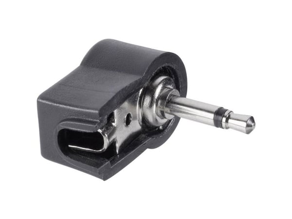 TRU COMPONENTS 1578952 2,5 mm jackplugg, vinklet, poltype: 2 Mono, sort, 1 stk