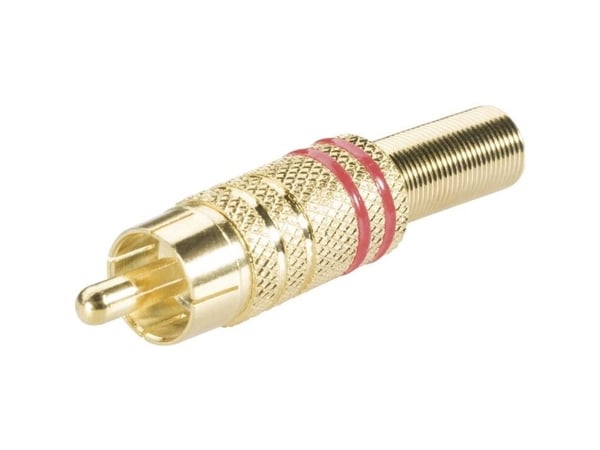 TRU COMPONENTS 1578988 Cinch-kontakt, rett Pol: 2 rød 1 stk