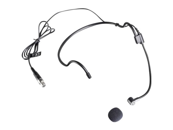 Hodesett sangmikrofon LD Systems LDWS100MH1 bredbånd inkl. leppe-/popfilter