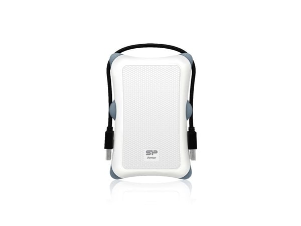 SILICON POWER Armor A30 - Harddisk - 2 TB - ekstern (bærbar) - 2.5" - USB 3.0 - hvit