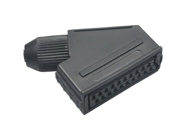TRU COMPONENTS 1578888 Scart-liitin Liitäntä, kulmikas Musta 1 kpl