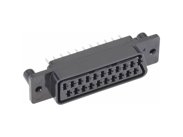 TRU COMPONENTS 1578891 Scart-kontakt til tilkobling, innbygging vertikalt, sort, 1 stk