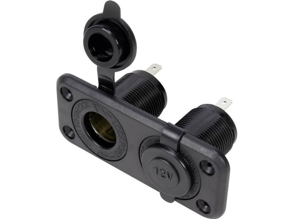 TRU COMPONENTS dubbelmotorfordon monterat sockel med kåpa tillåten belastning ström max.=20 A 12 V/DC