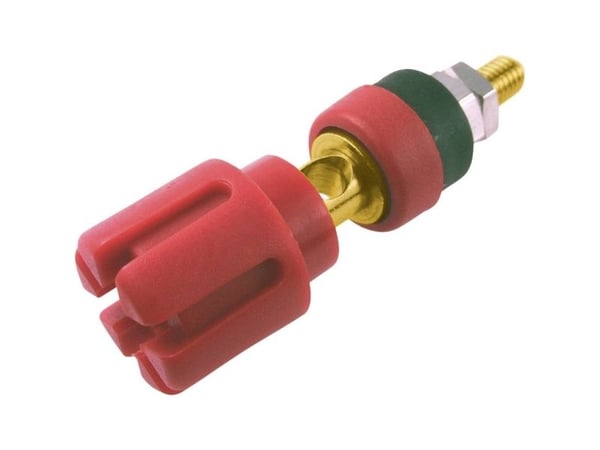 Cliff CL159721A laboratorietilkobling stift-diameter 4 mm rød 1 stk