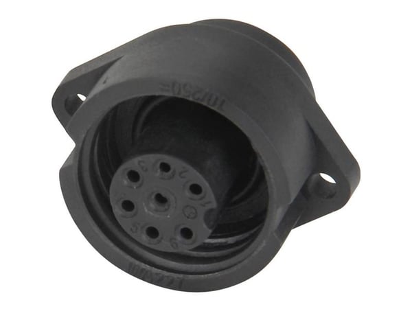 Weipu 814063 rundstik tilkobling for innbygging, vertikal | poltall: 6 + PE | serie WA | 1 stk