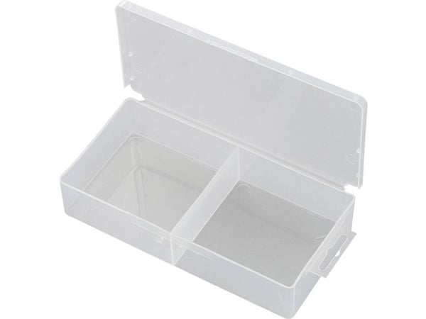 TRU COMPONENTS SG817-02 sortimentskasse (L x B x H) 173 x 86 x 35 mm, antall rom: 2, fast underinndeling