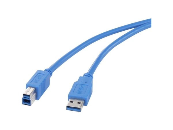 Renkforce RF-4260498, 0,5 m, USB A, USB B, USB 3.2 Gen 1 (3.1 Gen 1), 5 Gbit/s, Blå