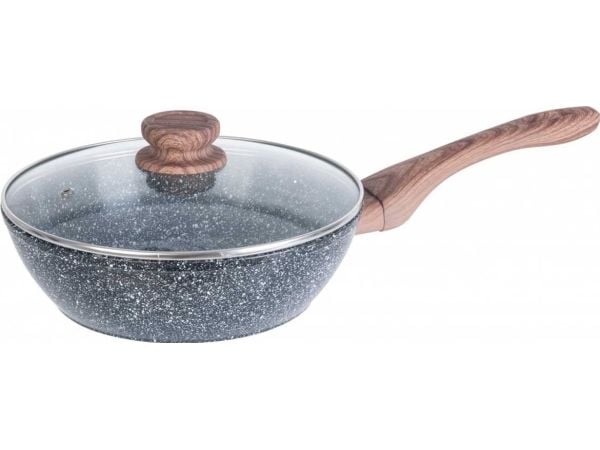 King Hoff KINGHoff alumiininen wok-pannu kannella, marmorinharmaa, Ø24 cm, KH-1583 King Hoff KINGHoff alumiininen wok-pannu kannella, marmorinharmaa, Ø24 cm, KH-1583