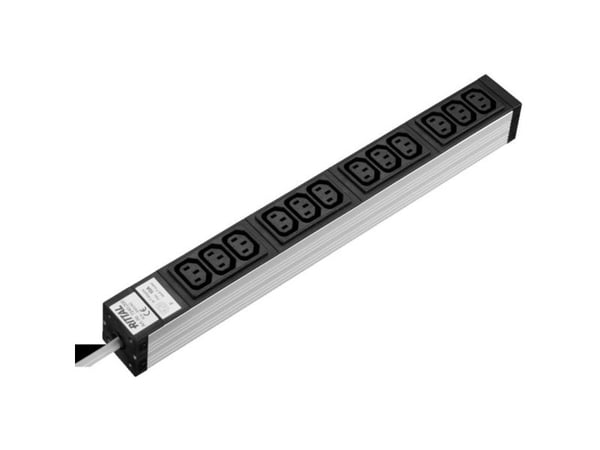 Rittal DK 7240.200, 2 m, Sisätila, C13 liitin, Alumiini, 12 AC-pistorasia(a), 250 V