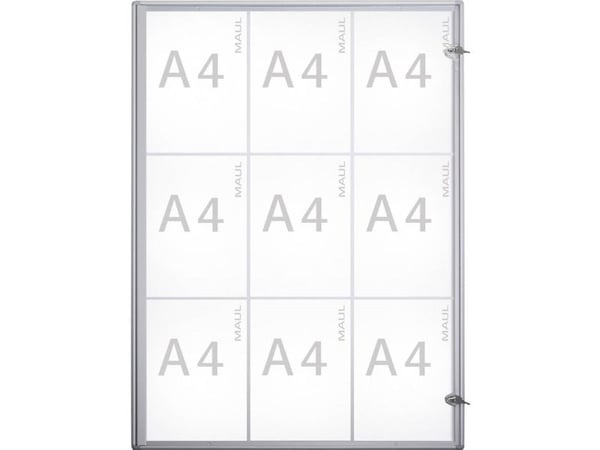 MAUL MAULextraslim, Aluminium, Glass, Plast, Aluminium, 963 x 711 x 27 mm, 9 x A4