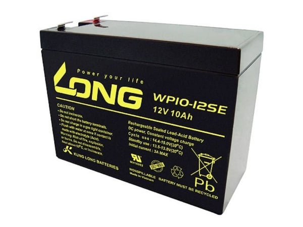 Long WP10-12SE blybatteri 12 V 10 Ah blyfleece 151 x 118 x 65 mm