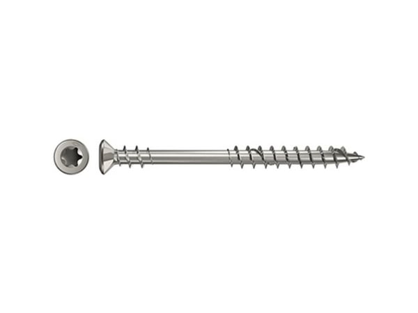 Fischer 660614, Skruv, Rostfritt stål, Trä, Delvis gängad, Försänkt huvud, Torx
