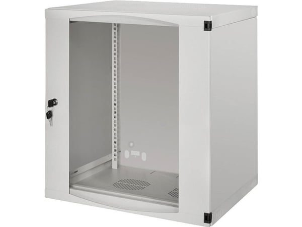 LogiLink W12F64G, Seinään asennettava laitekehikko, 12U, 50 kg, 2 kg, Harmaa