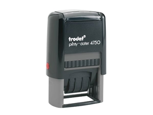 Trodat Printy-Dater datostämpel 41 x 24 mm (B x H) grå/svart Trodat Printy-Dater datostämpel 41 x 24 mm (B x H) grå/svart