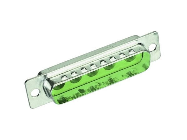 Harting 09 69 210 0033, D-Sub 2, Grønn, Metallisk, Polyester, Stål, Termoplast, Boks, UL 1977 ECBT2.E102079, -55 - 125 °C