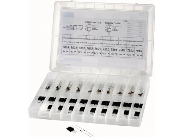 TRU COMPONENTS Diodi / jännitteensäädinvalikoima 1566295 130 kpl