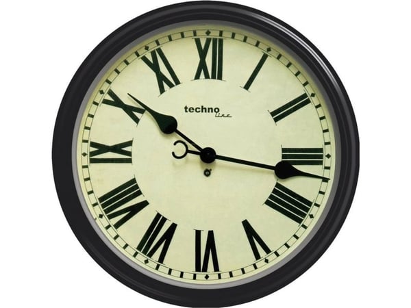 Techno Line WT 7050 kvarsvik veggur 50 cm x 13 cm svart