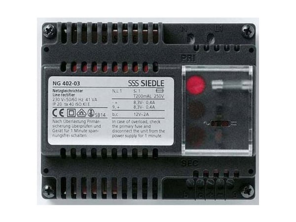 Siedle NG 402-03, Sort, Siedle, CE, 0 - 40 °C, 107 mm, 60 mm