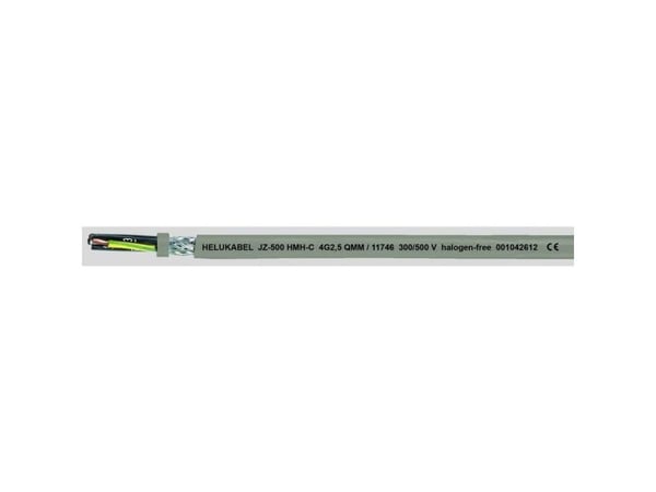 HELUKABEL HELU JZ-500 HMH-C 4G111702, Lågspänningskabel, Grå, Polyvinylklorid (PVC), Polyvinylklorid (PVC), Koppar, -15 - 70 ° C