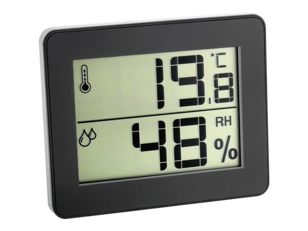 TFA-Dostmann 30.5027.01, Svart, Inne hygrometer, Inne Termometer, Hygrometer, Termometer, Hygrometer, Termometer, Plastikk, 20 - 95%