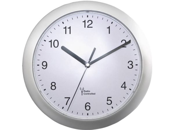 EUROTIME 56787 radioveggur 25 cm x 38 mm sølv