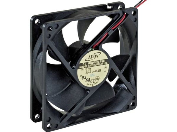 ADDA AD0912MB-A71GL aksialvifte 12 V/DC, 83,9 m³/h, 92 x 92 x 25 mm