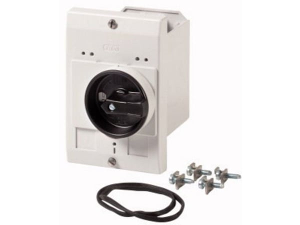 Eaton E-PKZ0-G Tomt hus Indbygning, med drejeafbryder (L x B x K) 80 x 85 x 129 mm Grå, Sort 1 stk