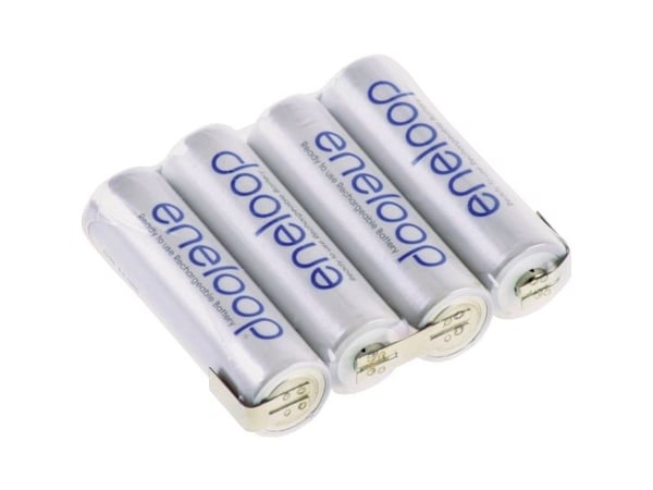 Panasonic eneloop F1x4 batteripakke celler: 4 stk R6 (AA) Z-loddetapp NiMH 4,8 V 1900 mAh