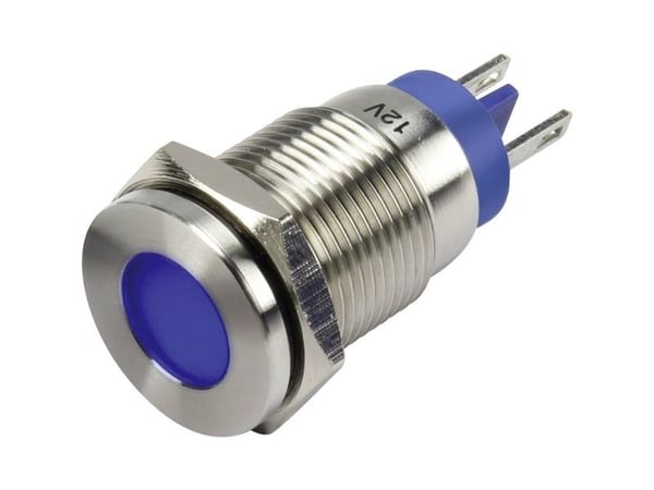 TRU COMPONENTS 1302130 LED-merkkivalo Blå 12 V/DC GQ16F-D/D/J/B/ 12V/N