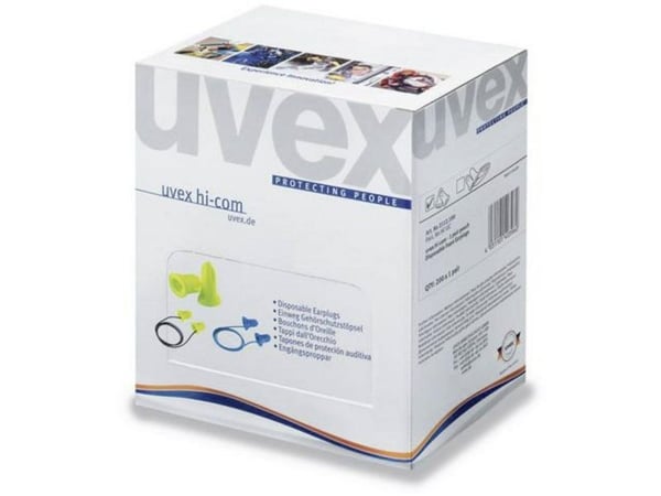 Uvex 2112095, Gjenbrukbar øreplugg, In-ear, Assorterte farger, 24 dB, 100 stykker