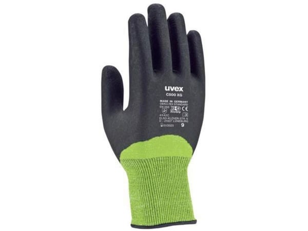 Uvex C500 XG, Antrasitt, Limefarget, Grønn, Grå, Voksen, Voksen, Unisex, Polyethylen, Viskose, Fiber, Polyamid