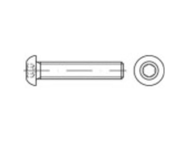TOOLCRAFT 148101 countersunk skruer M6 12 mm innvendig sekskant stål 500 stk.