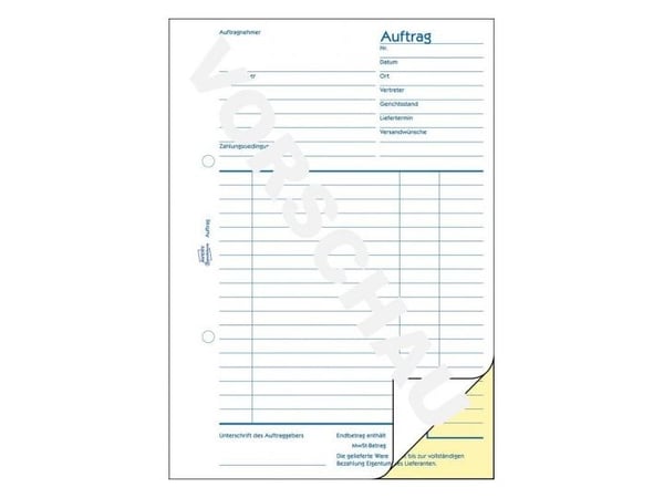 Avery Zweckform - Bestillingsskjema - 40 ark - A5 (148 x 210 mm) - dublett - karbonfri