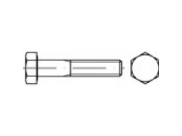 TOOLCRAFT sekskantbolt M16 50 mm utvendig sekskant DIN 960 stål 25 stk 133380