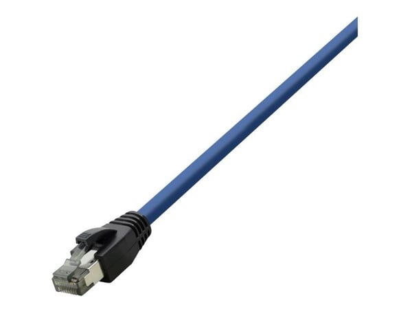 LogiLink - Patch-kabel - RJ-45 (hane) till RJ-45 (hane) - 15 m - SFTP, PiMF - CAT 8.1 - halogenfri, formpressad, rund, hakfri - blå